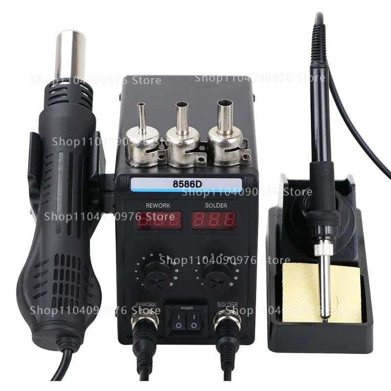 8586D two-in-one dismantling welding table double digital display temperature control welding table maintenance welding tool