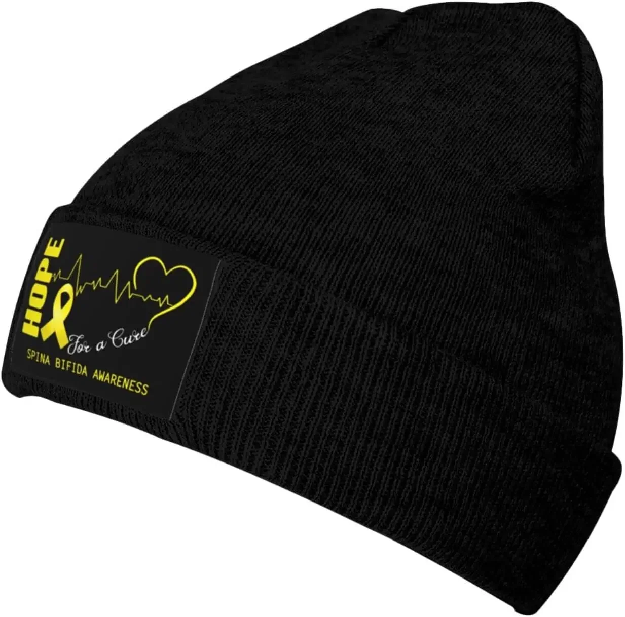 Hope for A Cure Spina Bifida Awareness Beanie Hat  Men Women Warm Knit Skull Cap Soft Acrylic Winter Hats