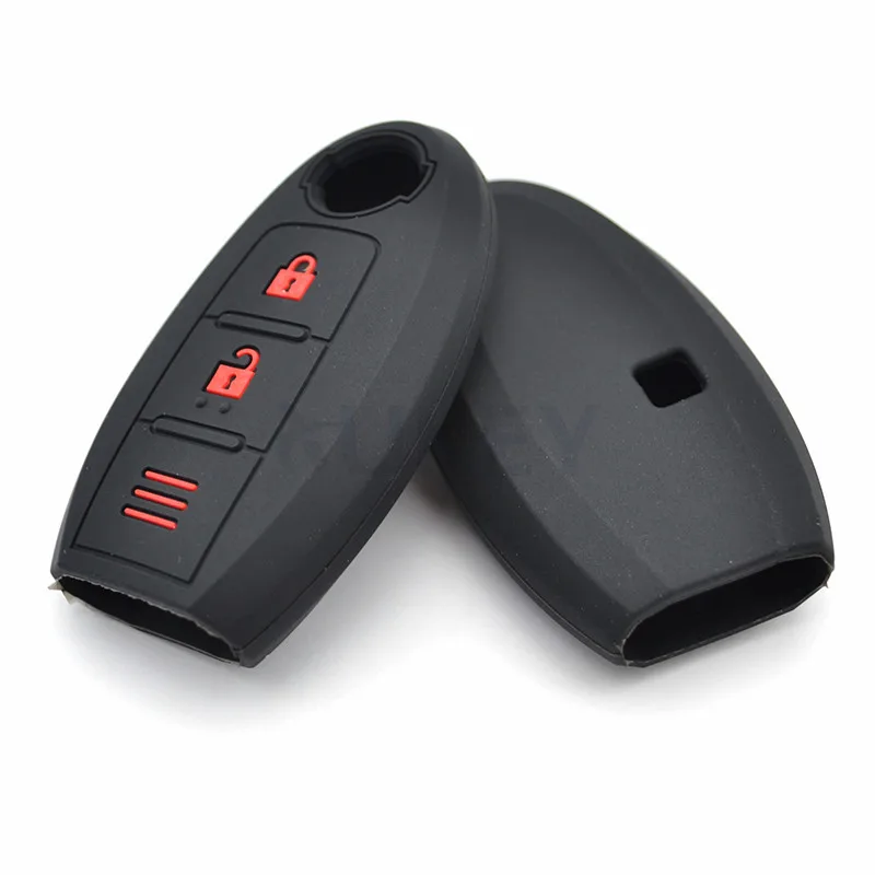 Juste de protection en silicone pour clé de voiture, télécommande intelligente à 3 boutons, étui pour Nissan Qashqai Skyline, Juke AlGuadalX-trail, protecteur sans clé