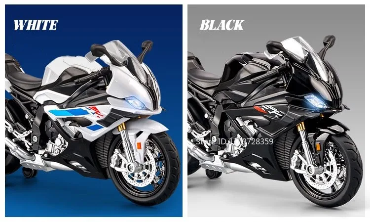 1:12 RRS1000 S1000RR Spielzeugmodell Motorräder Legierung Diecast Motorräder Stoßdämpfung Vorderrad Lenkung Gummireifen Jungen Geschenk – Detail 4