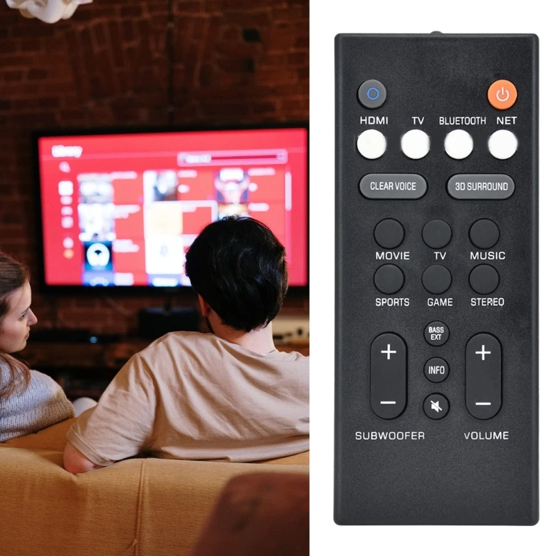 เปลี่ยน Soundbar รีโมทคอนโทรลสำหรับ Yamaha Sound Bar ATS-2090ตัวควบคุม