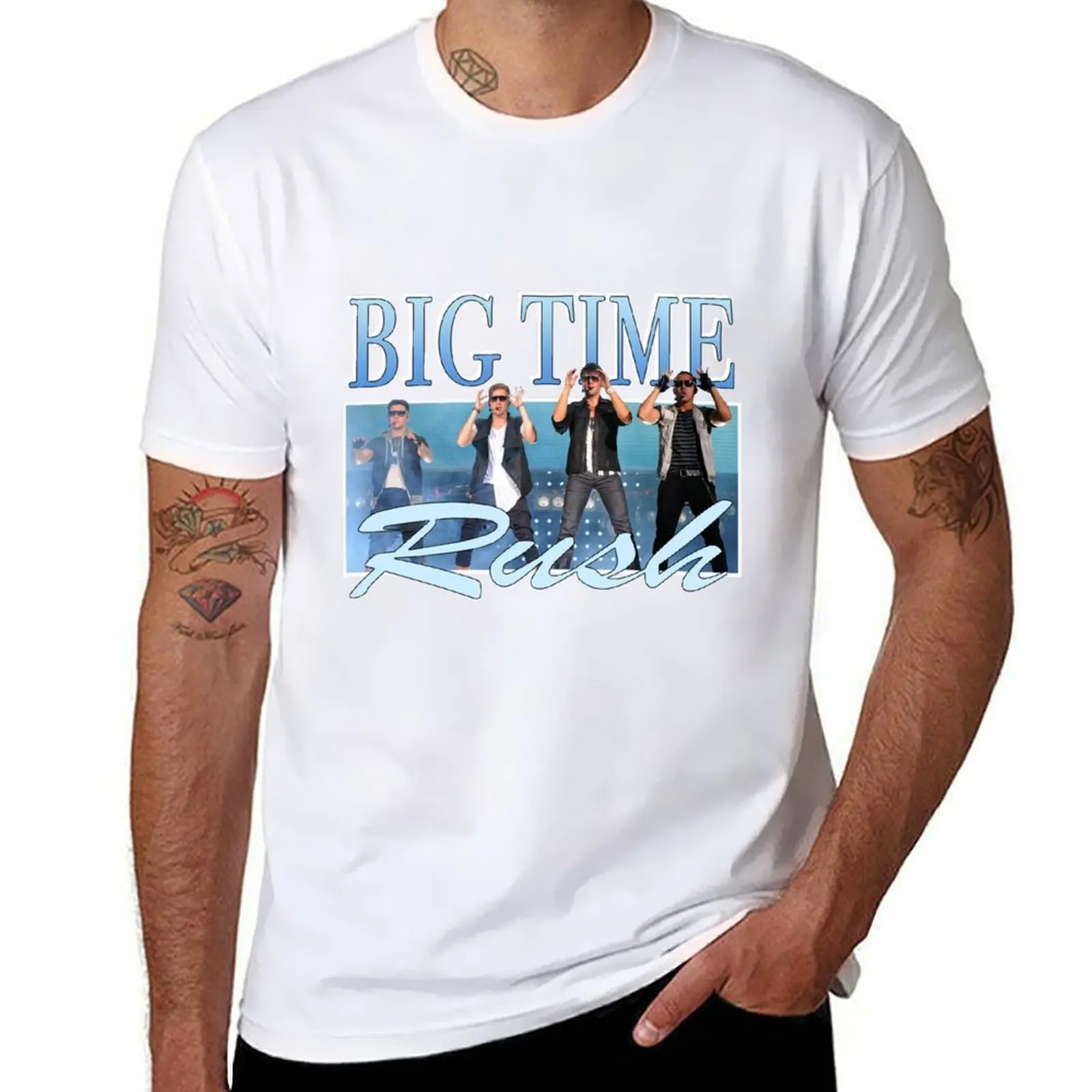 

Big Time Rush Retro Band logo T-Shirt men t shirt cotton 100% anime tshirt T-Shirt