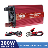 300W DC To AC Power Converter Portable Inverter DC 12V 24V To Daily Household AC 110V 220VWith Alligator Clips For Laptops