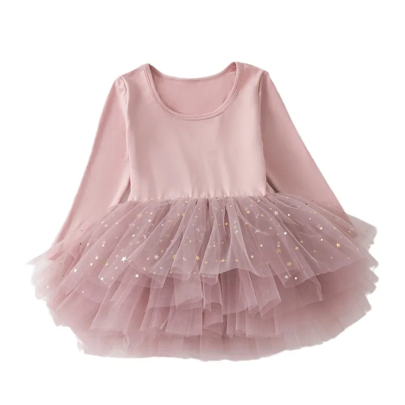 الفتيات فستان الباليه الرقص أزياء مسرحية الأطفال الباليه توتو فساتين طويلة الأكمام ملابس الرقص عيد الميلاد الاطفال الملابس
