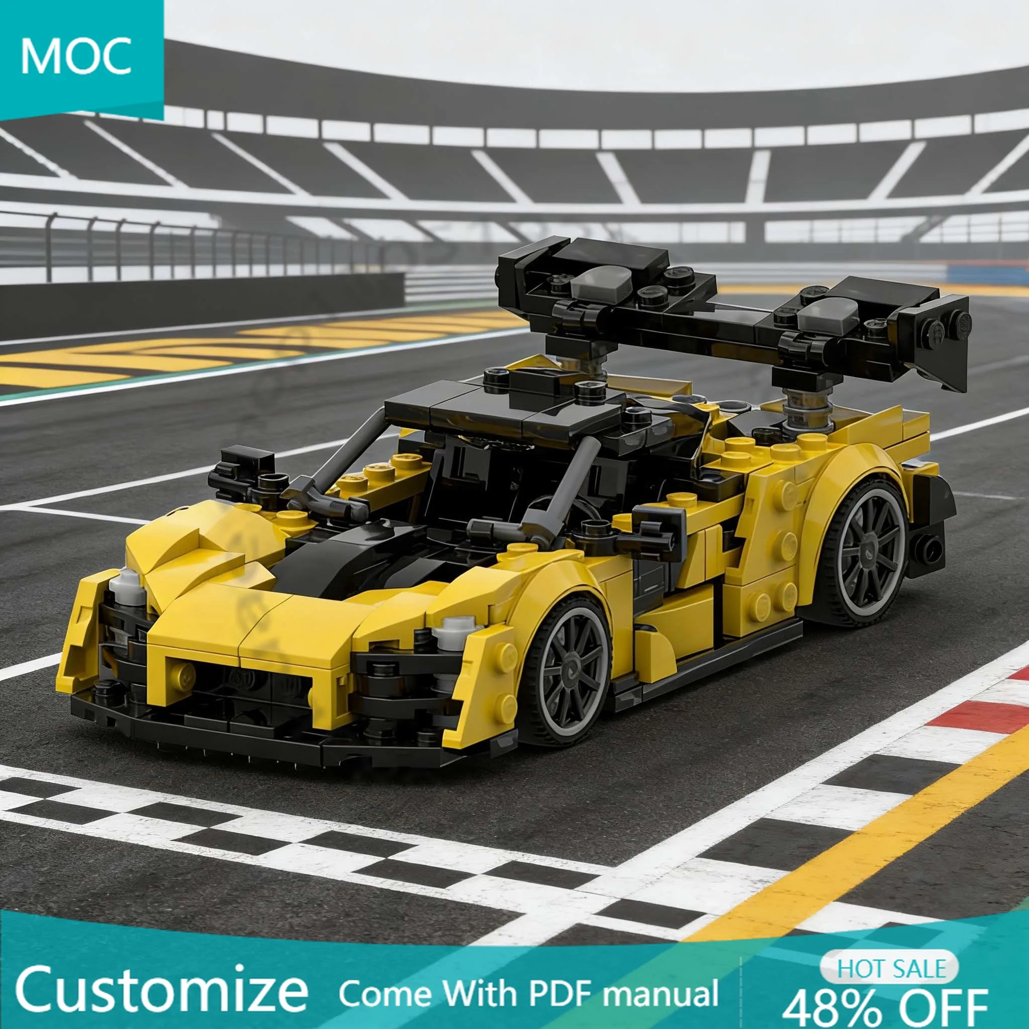 331ピース-ビルド・ユア・ドリームカー-セナ-76924-alt-moc-カスタマイズ-モジュラービルディングブロックモデル-キッズテクノロジー-diy-フェスティバル-おもちゃ-ギフト