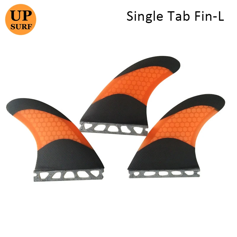 

Surf Fins Single Tabs Surfboard Fins L Size Honeycomb Carbon Orange Color Single Tabs Finl Single Tabs Fin