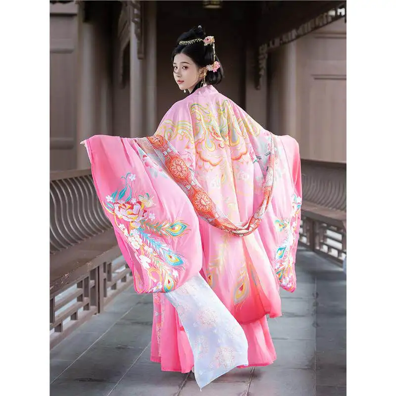 Heavy industry embroidery chest-length fairy-style crocodile skirt pleated skirt Tang Hanfu women's spring and summer