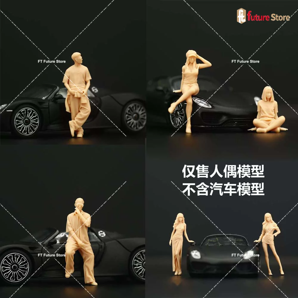 

1/64 1/43 Fashion Boys Girls Figure Miniatures Diorama Creative Mini Doll Scene Props Figurine For Car Show Model Crafts Decor