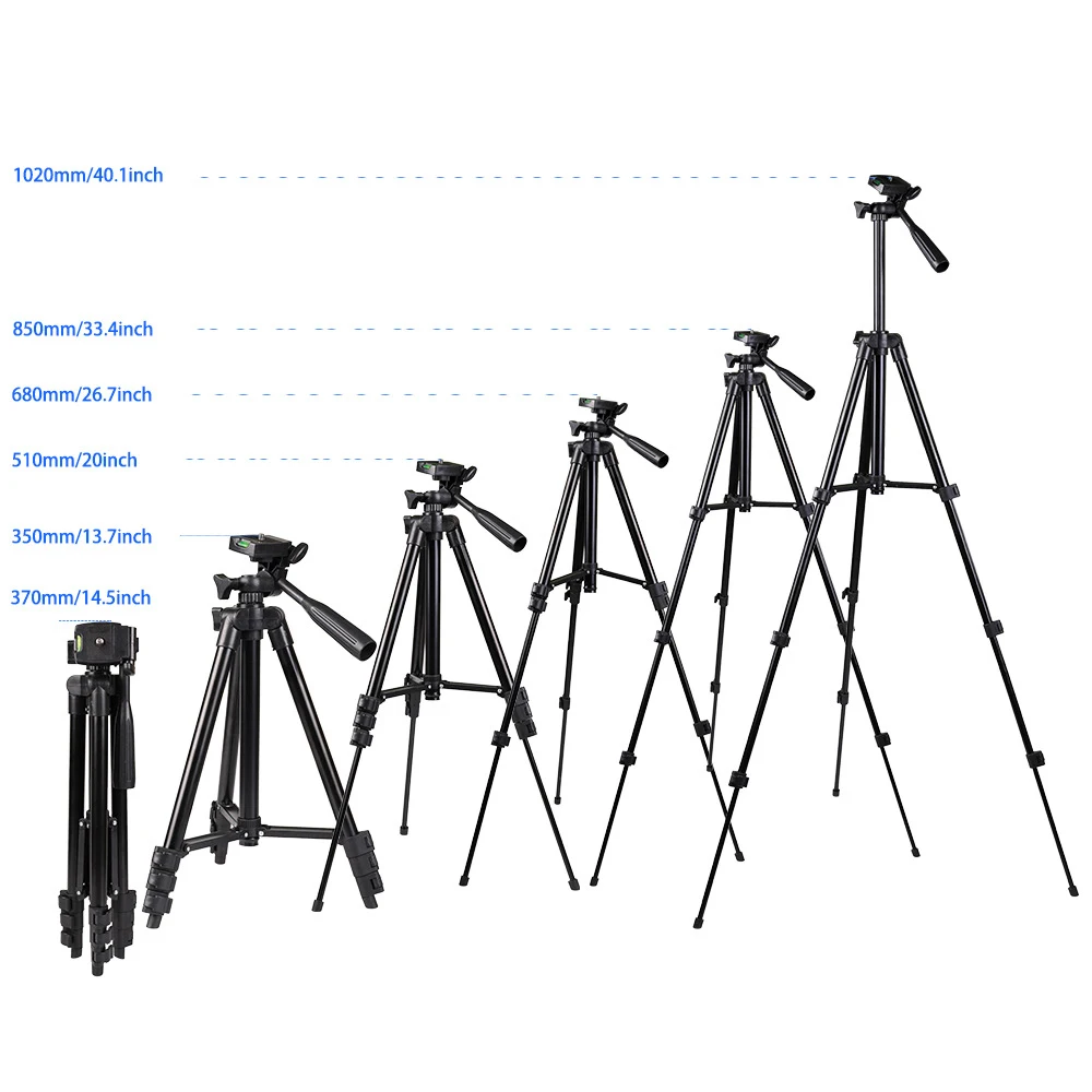 TENWISH المحمولة مفيد ترايبود للهاتف كاميرا فيديو حامل 1/4 "DSLR جبل ث/حامل الهاتف ل يوتيوب Tiktok عرض حي Vlog