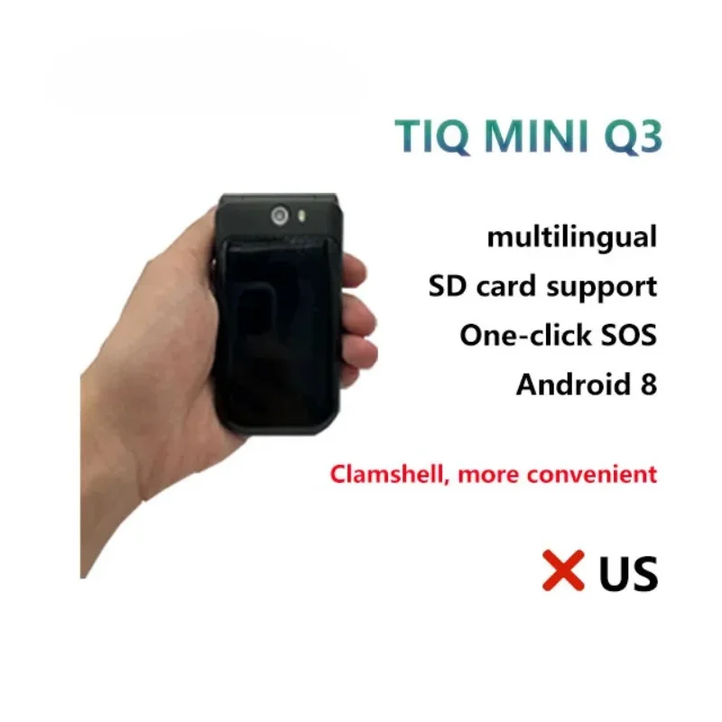 

TIQ MINI Q3 флип-телефон с двумя экранами поддержка 4G Google Многоязычная Система Android смартфон