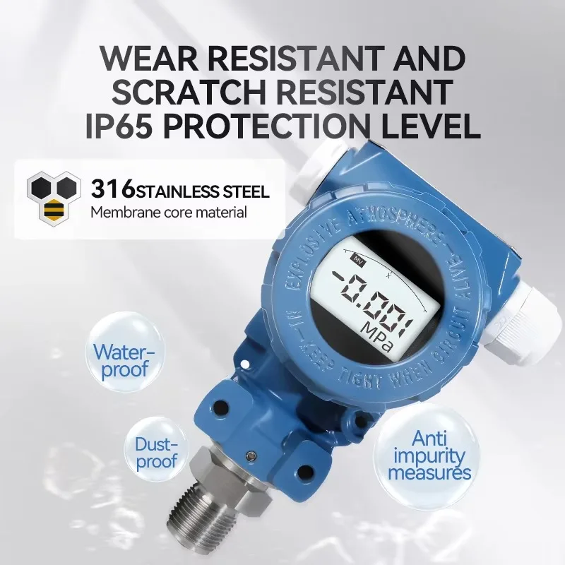 Industrial Digital Gauge Ceramic Water Pressure Sensor Efficient Transmitters for Measuring and Controlling Pressure
