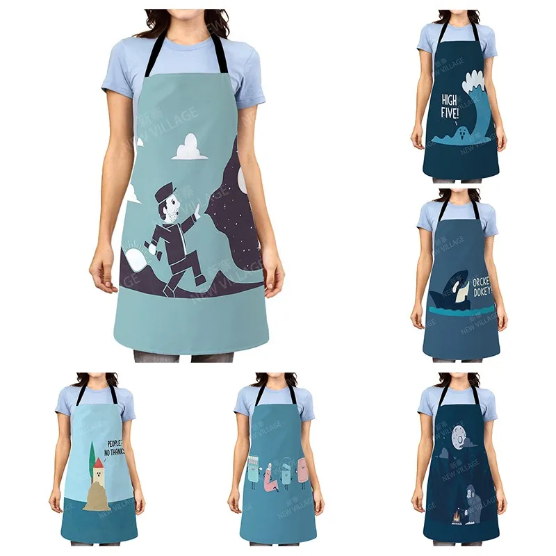 Aesthetic Women kitchen apron kids original Children Waterproof girl princess waiter work apron oil proof cartoon kawaii cute