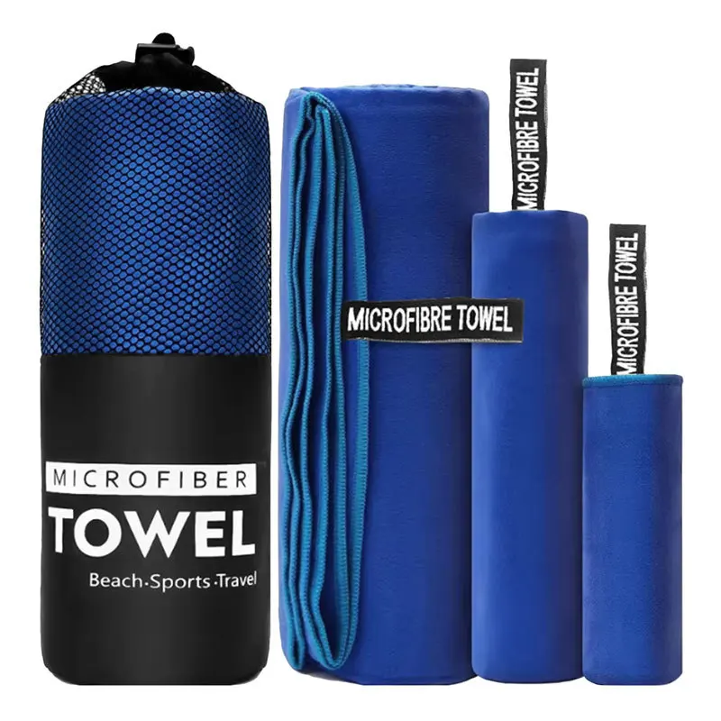 Quick-Drying Sports Towel 40x80CM Dark Blue Swimming Gym Fitness Camping Running Beach Washcloth Towels