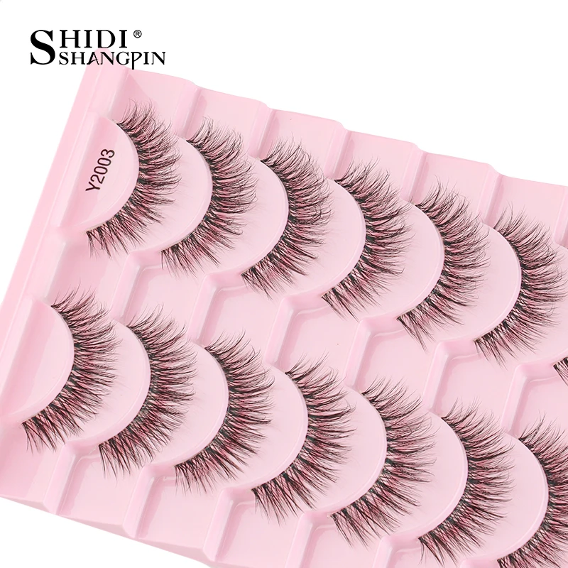 SHIDISHANGPIN 3/10 Pairs Segmented Lashes  False Eyelashes Extension Natural Look 3D Mink Faux Cils Clear Band Eye Lashes Makeup
