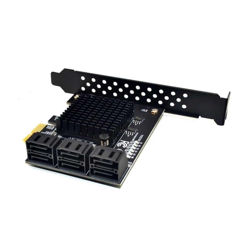 Chip Marvell 88SE9215, 6 puertos, tarjeta de expansión SATA 3,0 a PCIe, adaptador PCI express, convertidor SATA 3 con disipador de calor para HDD