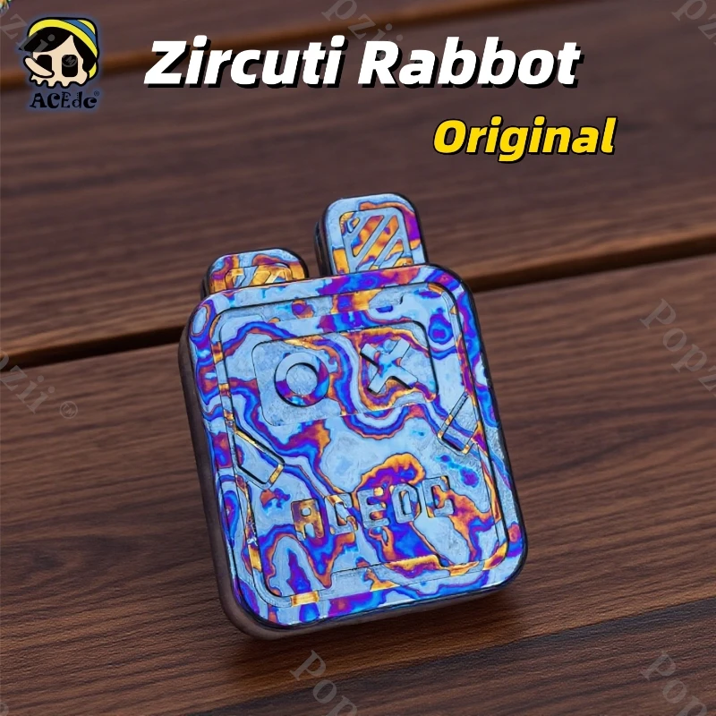 ACEdc EDC Zircuti Met Kristal Konijn Leuke Push Slider Fidget Spinner Fidgeting speelgoed Kantoor Stress Relief Gadgets Angst Speelgoed