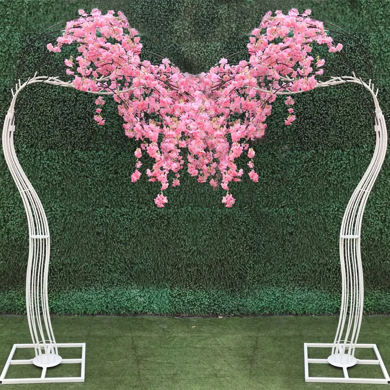 

2.6M Height Cherry Blossoms Tree Road Leads Arch Wedding Runner Aisle Column Shopping Malls Opened Door Decoration Stands