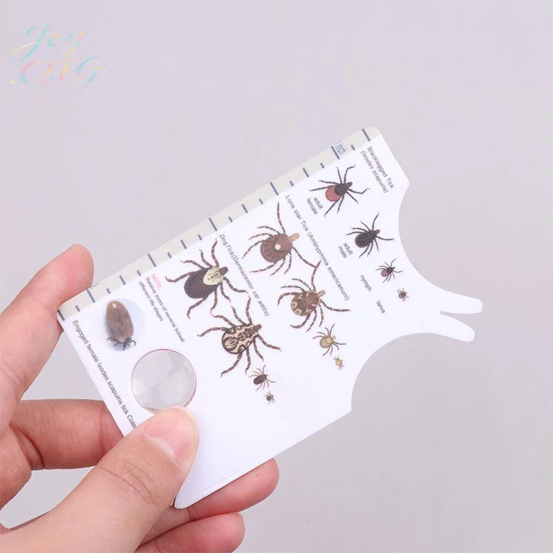 1PC Tick Card With Magnifying Glass Allows Easy Removal Of Ticks Tick Remover For Dogs And Cats With Handy Pocket Size 8.2x5.5cm