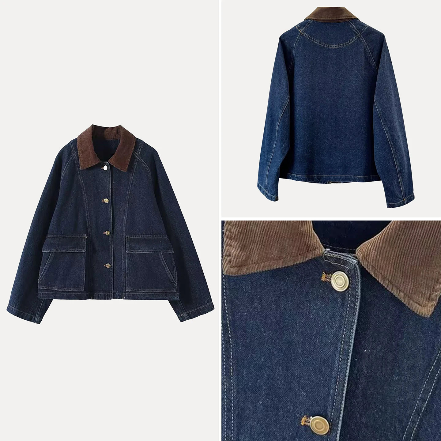 

2025 Autumn New Faion Women's ort Jaet Versatile Denim Personali Quali Ladies' Coat Stand Fit Chinese Made