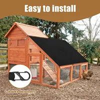 Outdoor Chicken Run Cover Waterproof 210D Silver Coated Cloth Easy to Install Detachable Chicken House Cover for Outdoor Yard