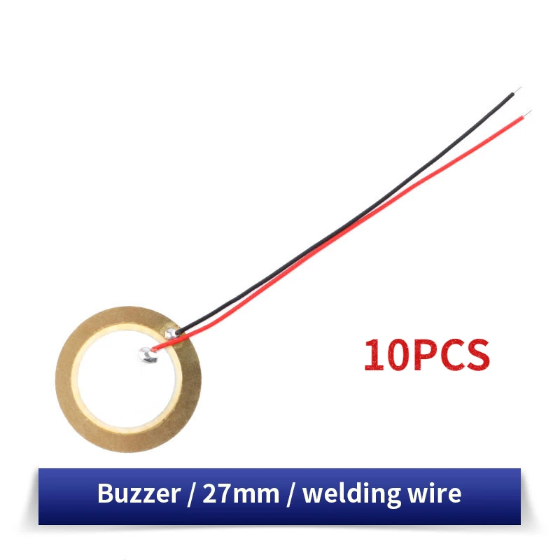 5/10/20 Buah Buzzer Piezoelektrik Piezo Keramik Pelat Wafer Elemen Piezo Diameter 12MM 15MM 18MM 20MM 27MM 35MM 50MM dengan Kawat