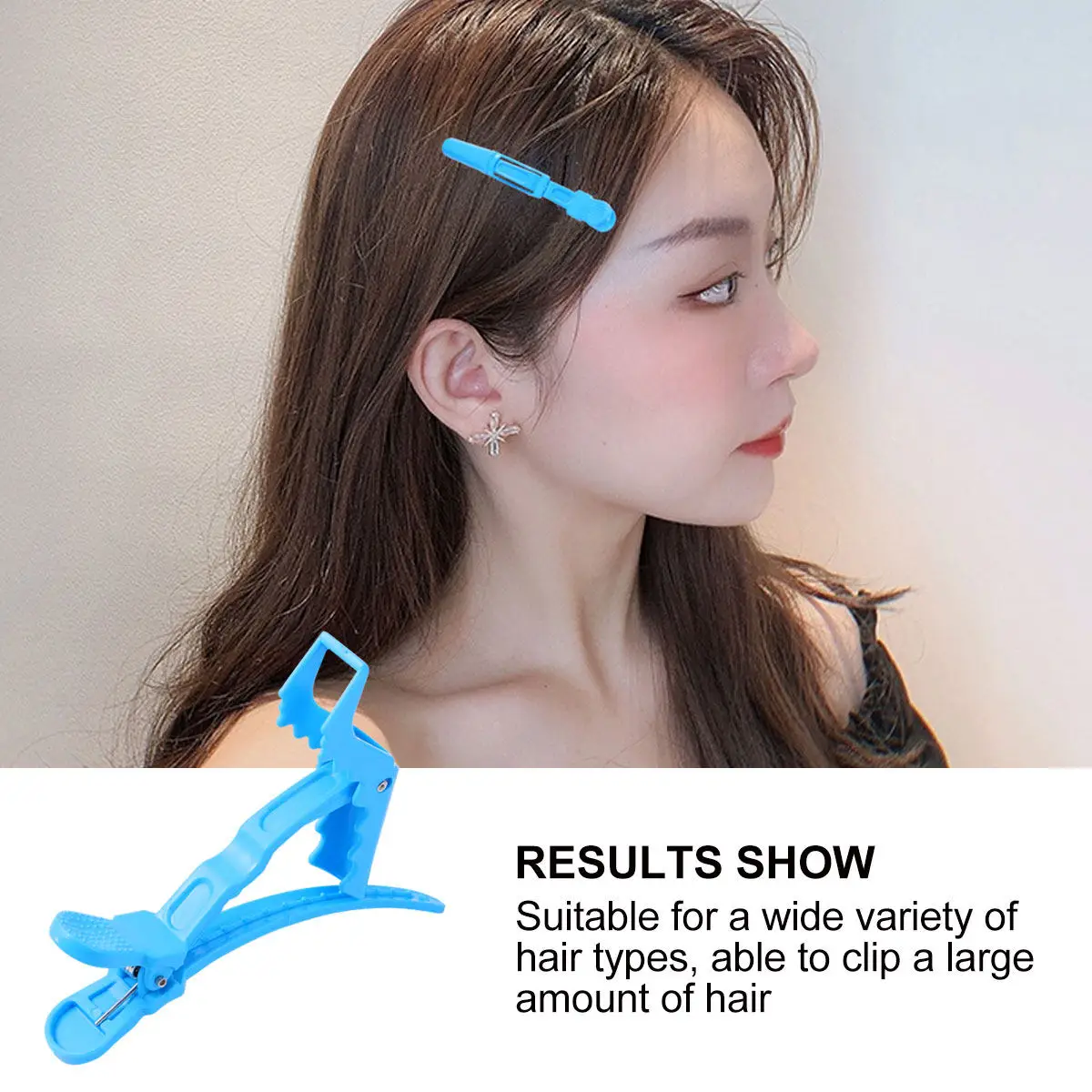 15Pcs Professional Hairdressing Clips Salon Grade Lightweight Sturdy Alligator Partition Hair Clips for Styling Curling Perming