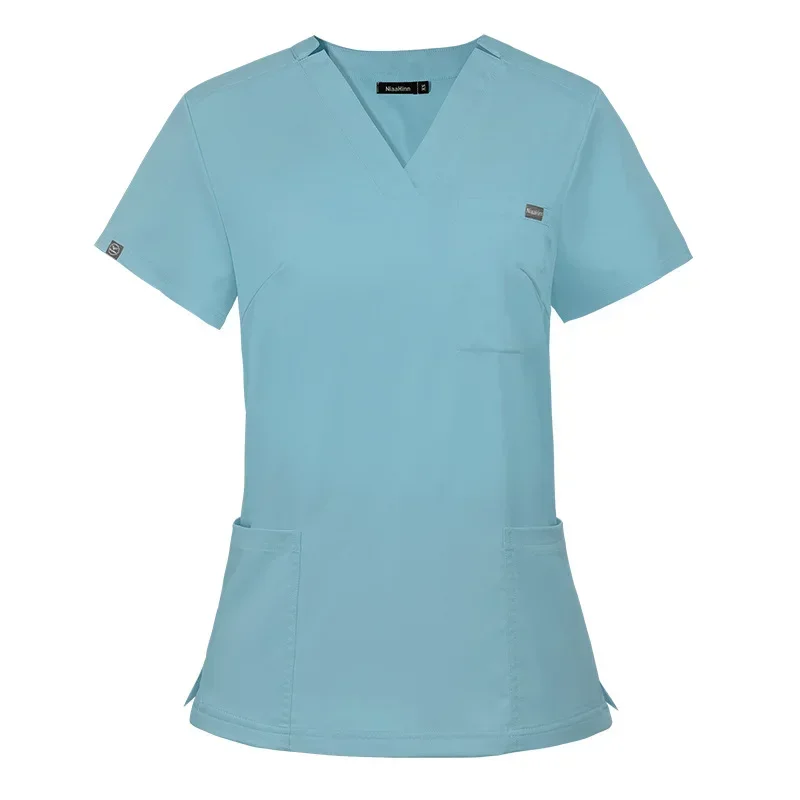 Nuovi Scrub Accessori infermieristici Abiti chirurgici medici Medico Infermiere Scrub speciali Minimalista Tinta unita Abbigliamento da lavoro Donna Uomo