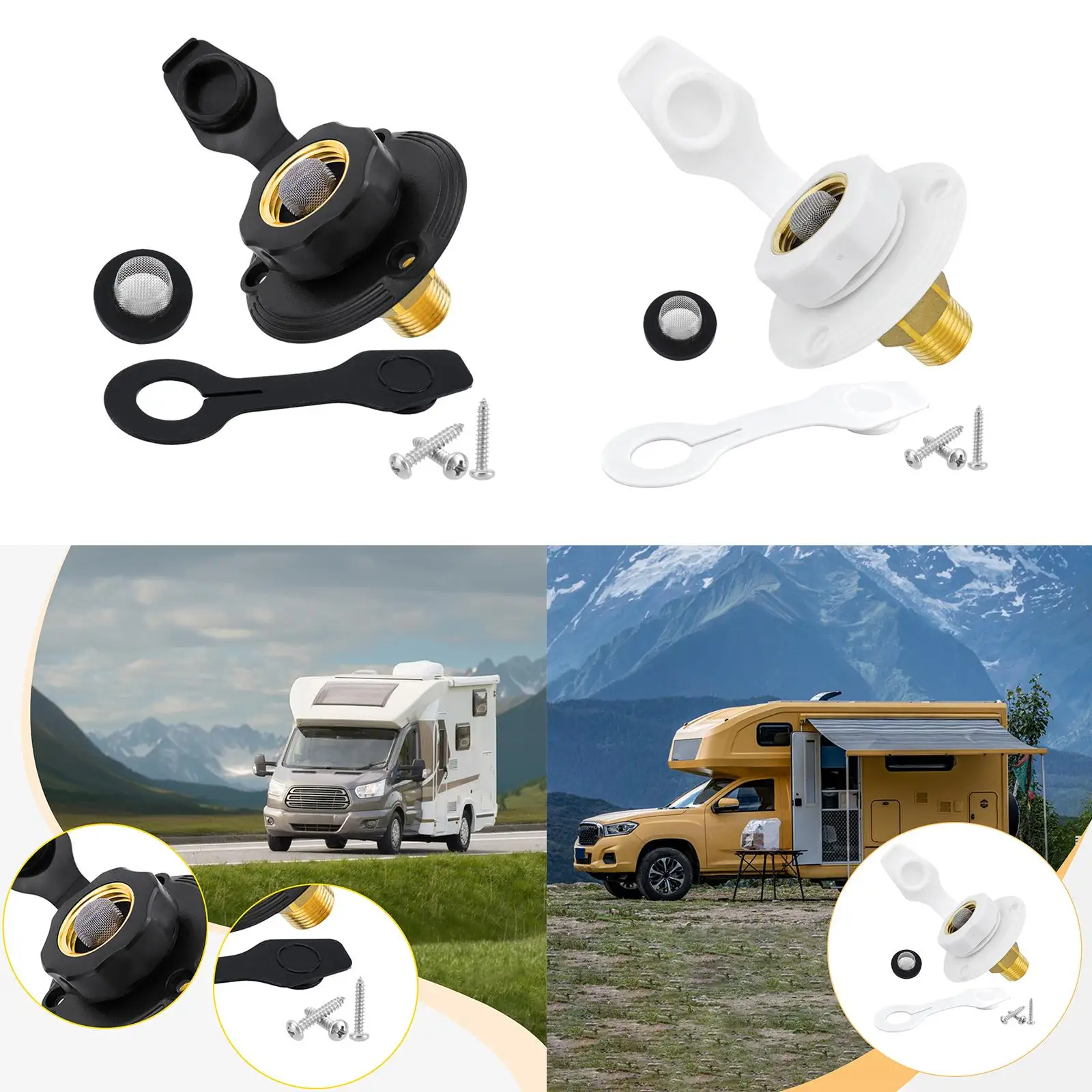 

RV City Water Inlet Accessory, Heavy Duty City Water Connection for , Caravans