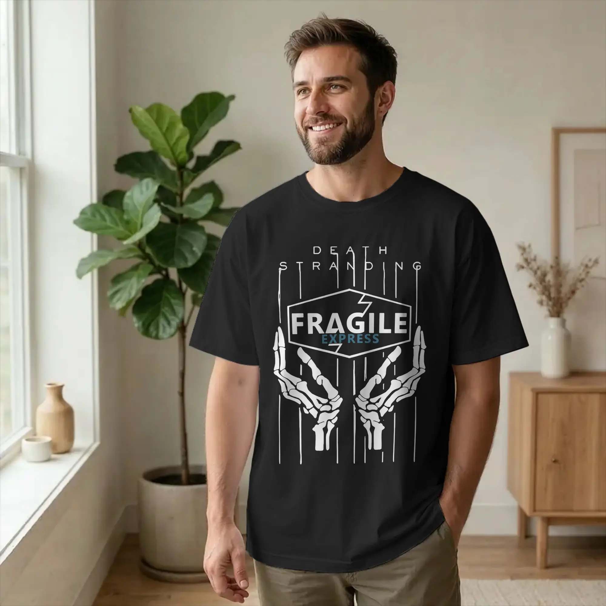 Express Death Art Death Stranding Games  T Shirt Cotton Funny T-Shirt O Neck  Tee Shirt Short Sleeve Tops Birthday Gift