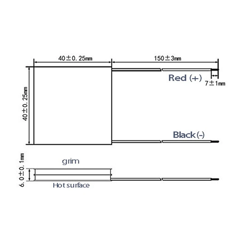 Conversione di energia termica Hot TTKK in unità di raffreddamento del riscaldatore di energia elettrica TEC2-19008 12V 8A 40x40mm