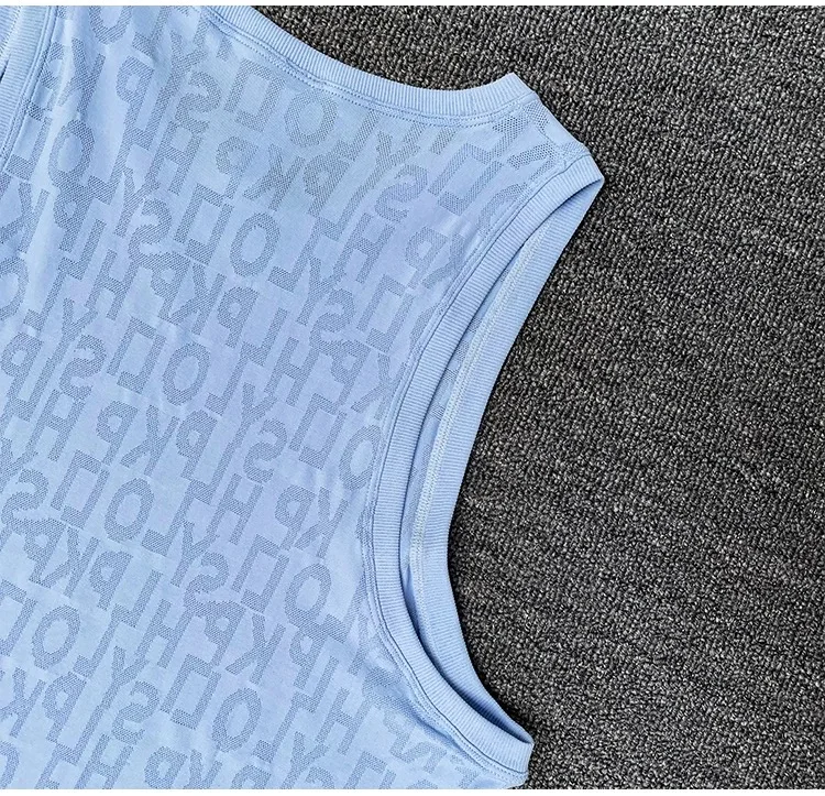 Neue ärmellose Pilates-Sportbluse für Damen, Sommer, dünne Weste, Fitness, schnelltrocknend, ärmelloses Yoga-Shirt, lockeres Oberteil. – Detail 10
