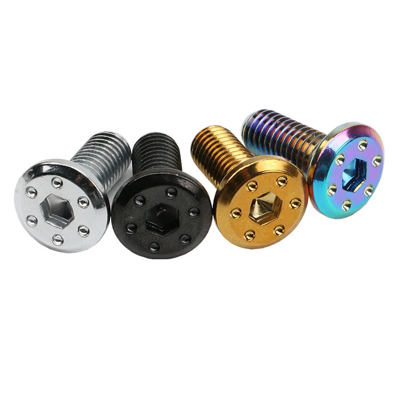 Motorcycle M8*20.5mm Rotor / Brake Disc Screws Bolts Plating Color For Honda Yamaha Kawasaki Suzuki Ornament Universal