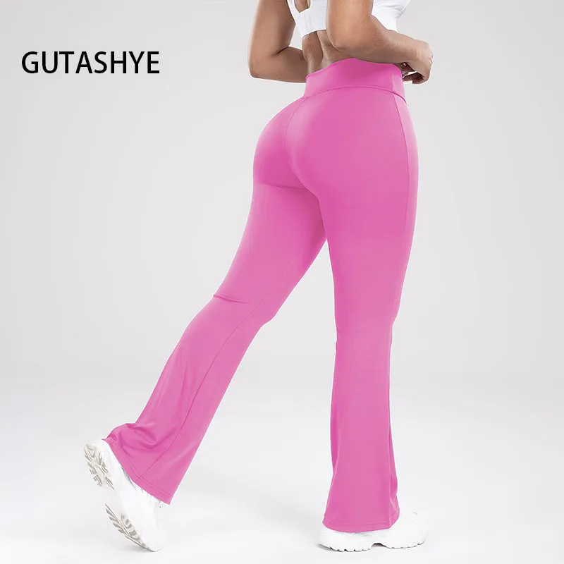 

Gutashye Women's Yoga Pants High Waist Lace Up Legging Fitness Sports Pants Super Stretchy Jog Walking Quick-Dry Trousers 2024