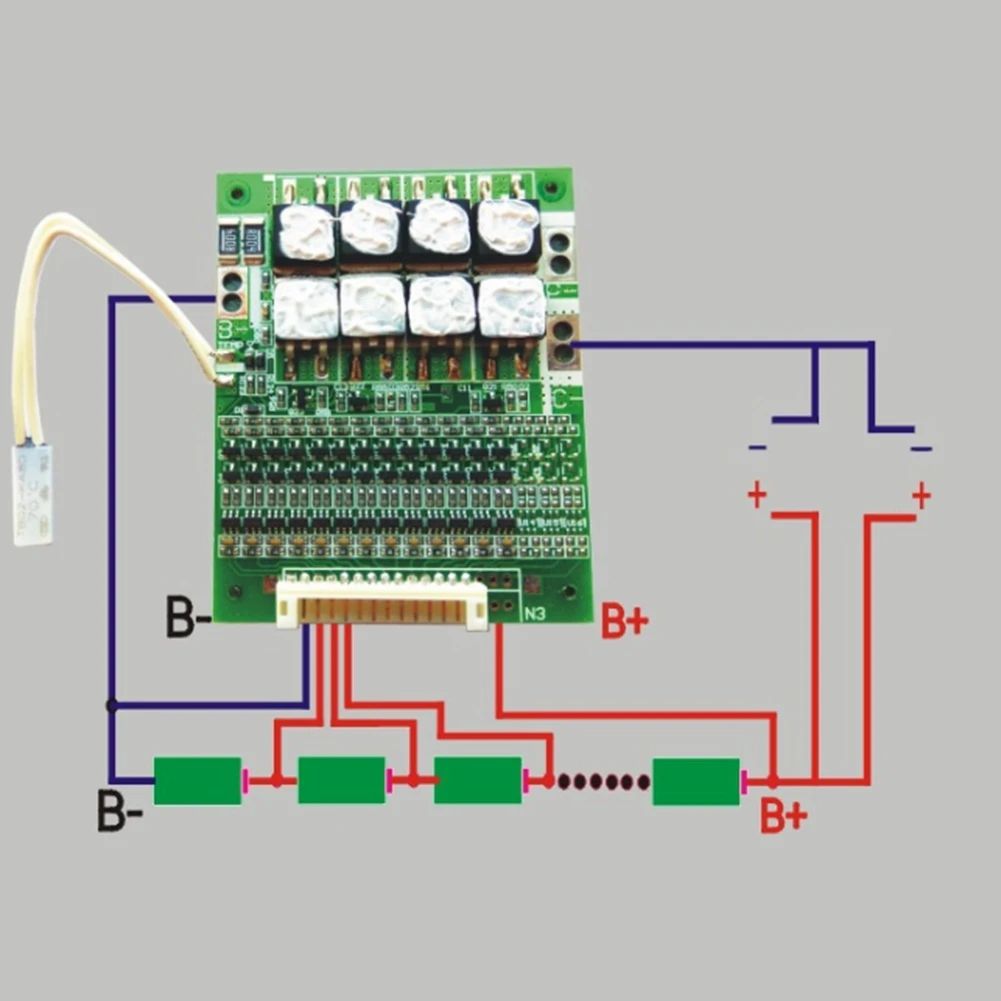 بطارية ليثيوم أيون ، لوحة PCB لحماية BMS ، إلكترونيات مستهلكة متينة ، 13S ، 48V ، 50A ، 18650