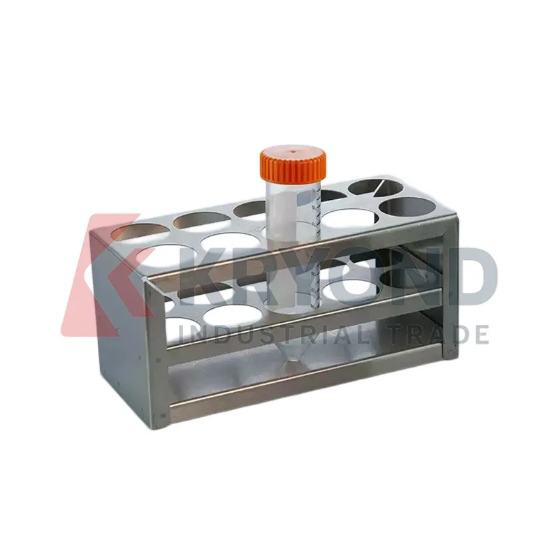 Stainless Steel Test Tube Rack Thickened 10 Hole 31mm 2 by 5 Rows 50mL Laboratory Stand Holder Storage Container Research Series