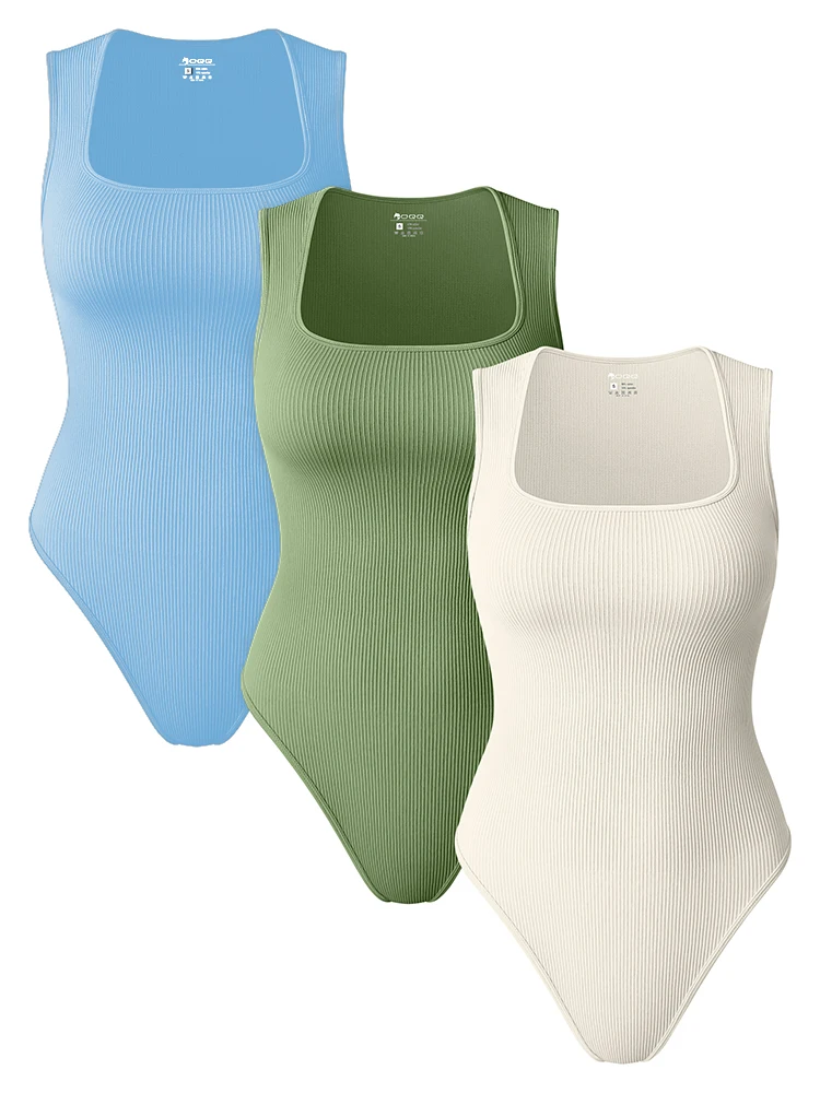 Summer Women's Sleeveless Bodysuit Stretch Waist Yoga Suit Sexy Square Collar Women's One-Piece Bodysuit
