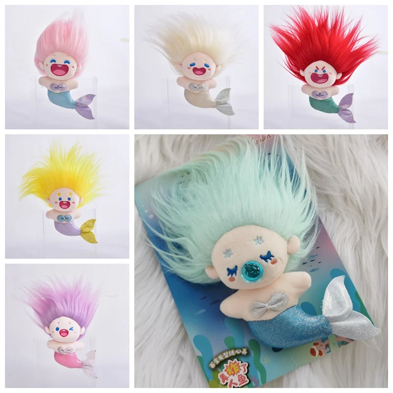 14cm Kawaii Mini Mermaid IDol Doll Anime Plush Star Dolls Stuffed Customization Figure Toys Cotton Baby Plushies Toys Fans Gift