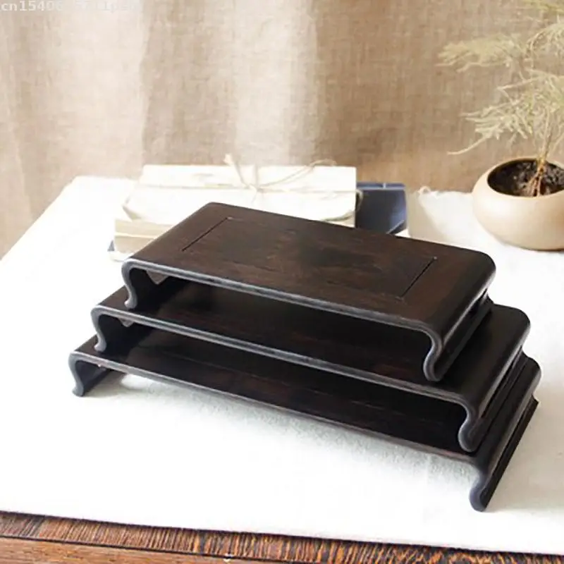 5 Wood Types Standing Flower Base Crafts Tea Sets Pedestal Bonsai Plant Decor Shelf Buddha Incense Vase Fish Tank Display Stand