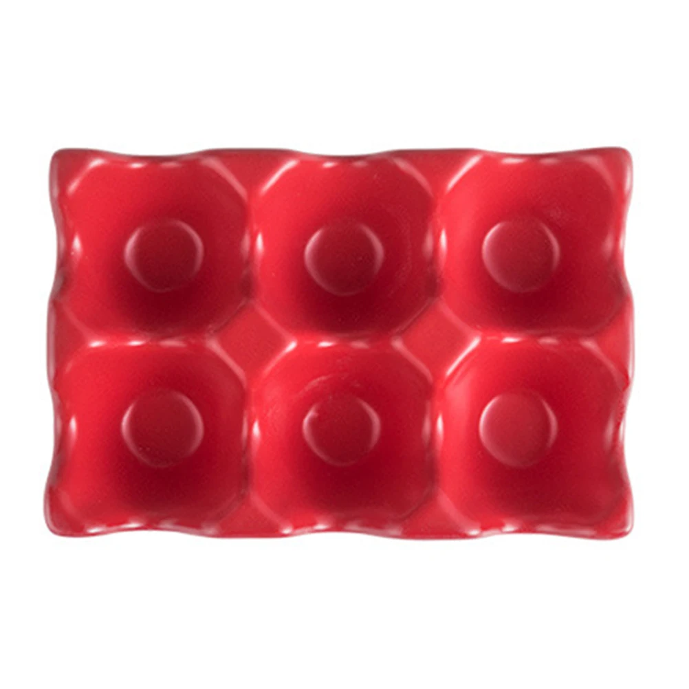 

6 Grids Ceramic Egg Tray Storage Container for Fridge Anti Slip Bottom Keeps Eggs Safe Fresh Modern Kitchen Holders Practical