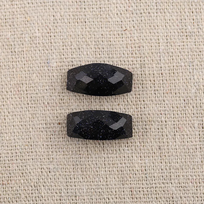 B&F Nugget Blue Glodstone Pendant Beads, Handmade Natural stones beads, Polished Stones for jewelry Making Supplies