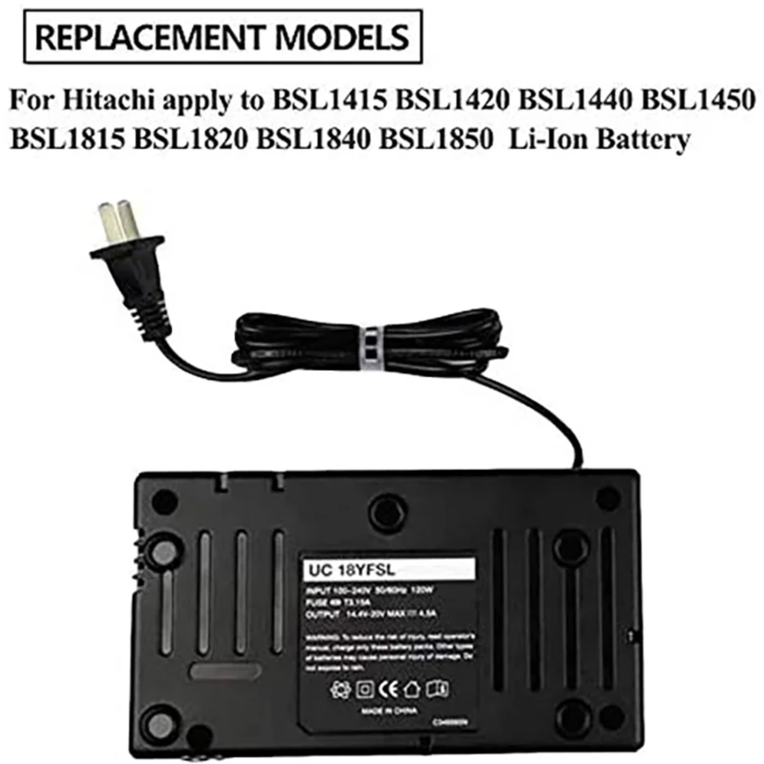 Chargeur de batterie au Lithium UC18YFSL pour batterie Li-ion Hitachi 14.4V- 18V BSL1815 BSL1820 BSL1825 BSL1840 BSL1850 BSL1860 UC18YKSL