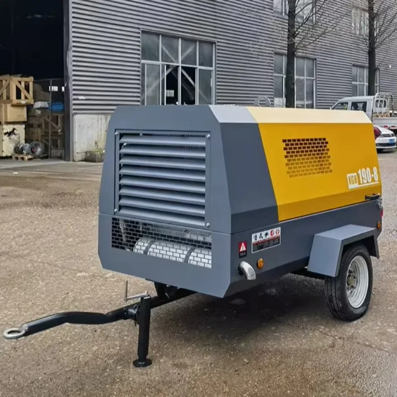 

YG Customized China Brand Diesel Air Compressor 185cfm Mini Portable Screw Air Compressor Machine Rotary Trailer Type