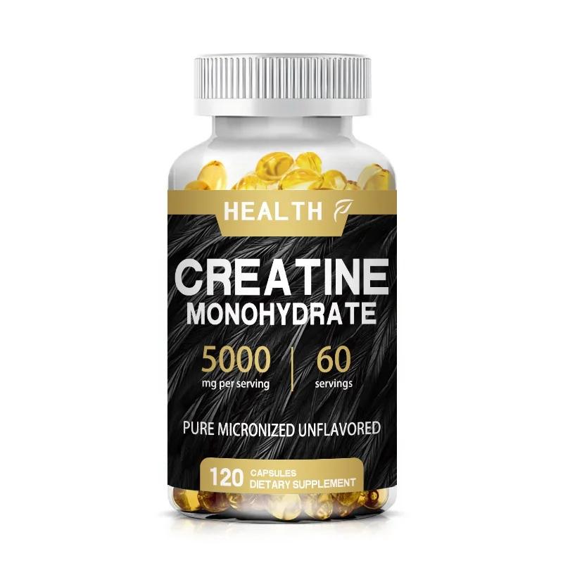 HEALTH Micronized Creatine Monohydrate 5,000mg 120 Capsules Non-GMO | Gluten-Free |