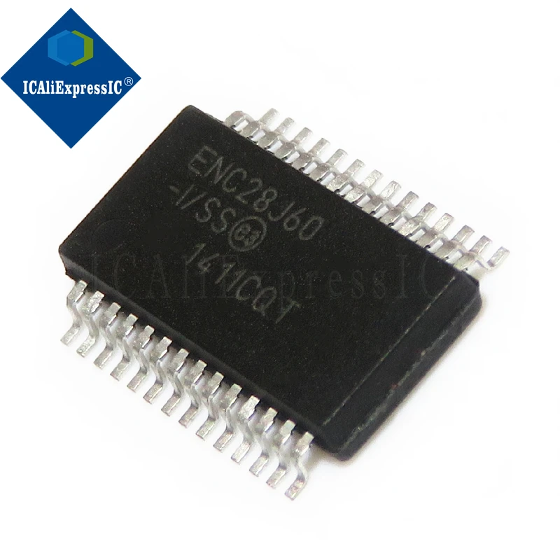 10pcs/lot ENC28J60-I/SS ENC28J60 ENC28J60/SS SSOP-28 In Stock