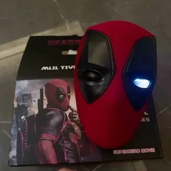 Deadpool Wolverine 2024 Mask Headwear Marvel Deadpool Cosplay Headset Electric 1:1 Remote Control Eye Blink Shine Adult Gift Toy