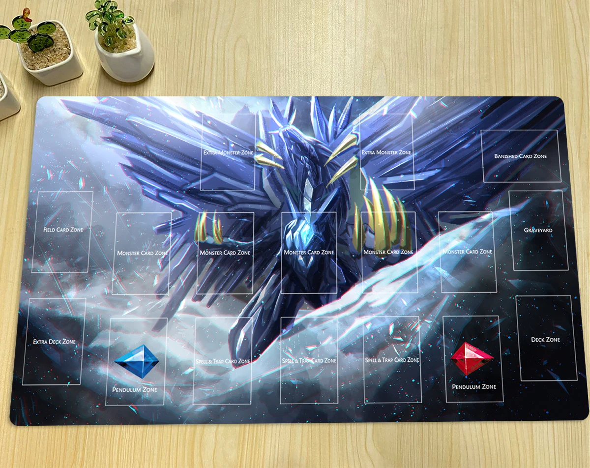 YuGiOh Playmat Adamancipator Ressuscitado-Dragite mat TCG CCG Board Game Trading Card Game Mat Anime Mouse Pad Rubber Zone & Free Bag