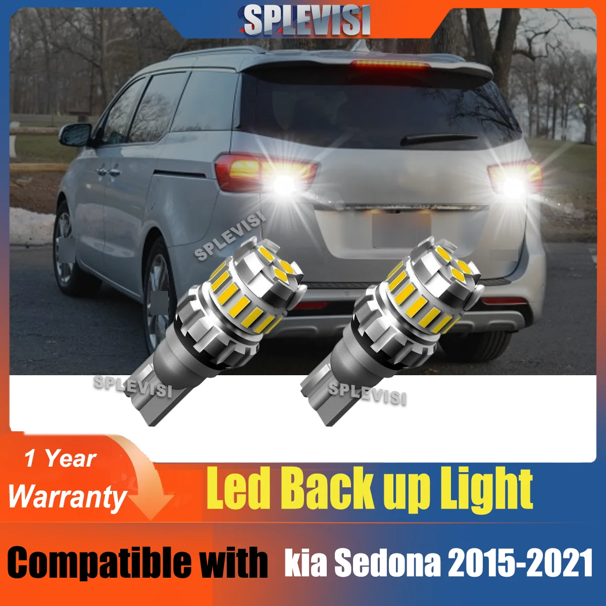 

2x Reverse Backup Light Blub T15 12V 6000K Xenon White For Kia Rio Sedona Seltos Sportage Stinger XCeed Telluride Carnival Niro