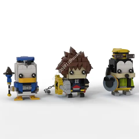 550pcs MOC Sora Donald Goofy Kingdom Hearts II Model Building Christmas Gift Blocks Toys Assemble Creative Idea Education Kids