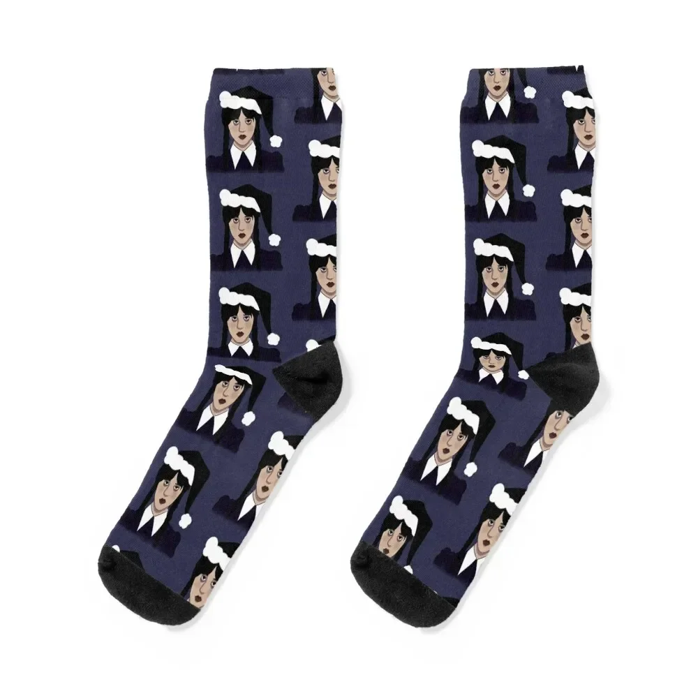 

Wednesday Christmas Socks football New year's with print Socks Woman Men's