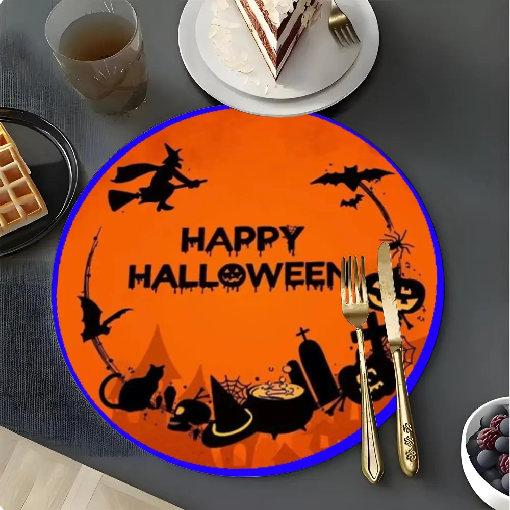

Pumpkin Halloween Throw Coaster diatomite round water coaster heat insulation non-slip kitchen absorbent pad